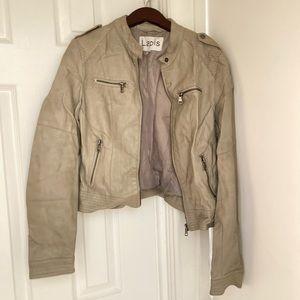 Taupe bomber jacket